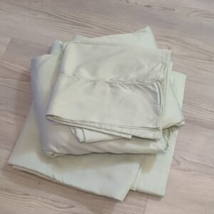 Restoration Hardware King Light Sage Green Fabric Italian Vintage Washed Sheets